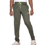 Men’s Olive Green Track Pants with Neon Drawstring – Slim Fit Active Wear