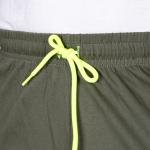 Men’s Olive Green Track Pants with Neon Drawstring – Slim Fit Active Wear