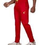 Men’s Red Track Pants with Neon Drawstring – Slim Fit Active Wear