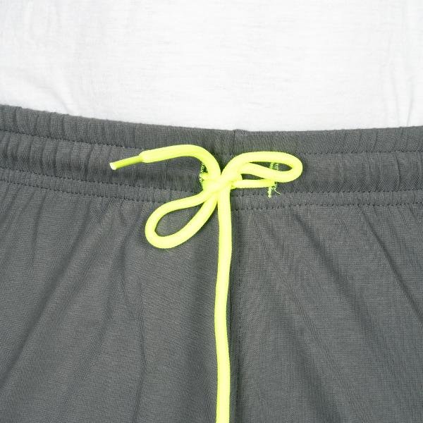 Men’s Charcoal Grey Track Pants with Neon Drawstring – Slim Fit Active Wear