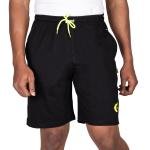 Men’s Black Athletic Shorts with Neon Drawstring – Regular Fit Sports Wear