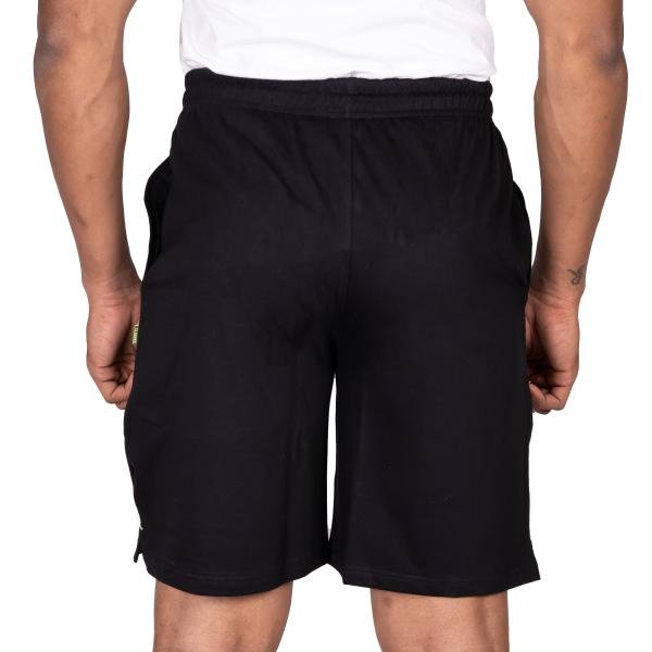 Men’s Black Athletic Shorts with Neon Drawstring – Regular Fit Sports Wear