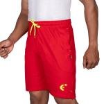 Men’s Red Athletic Shorts with Neon Drawstring – Performance Sports Wear