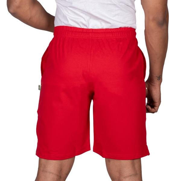 Men’s Red Athletic Shorts with Neon Drawstring – Performance Sports Wear