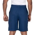 Men’s Navy Blue Athletic Shorts with Neon Drawstring – Performance Regular Fit