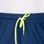 Men’s Navy Blue Athletic Shorts with Neon Drawstring – Performance Regular Fit