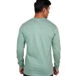 Men’s Sage Green Full Sleeve T-Shirt – Slim Fit Casual Crew Neck