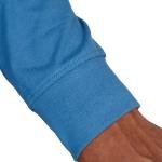 Men’s Steel Blue Full Sleeve T-Shirt – Slim Fit Crew Neck Casual Wear