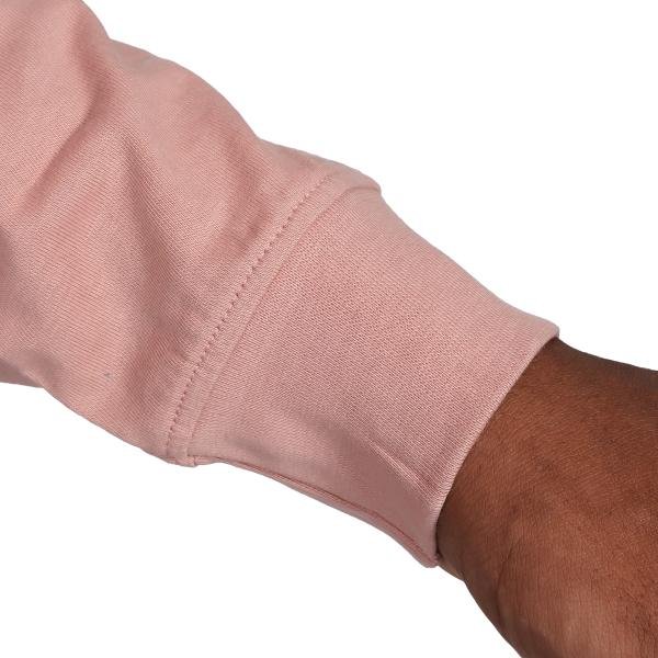 Men’s Dusty Pink Full Sleeve T-Shirt – Slim Fit Crew Neck Casual Wear
