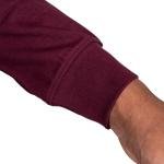 Men’s Maroon Full Sleeve T-Shirt – Slim Fit Crew Neck Casual Essential
