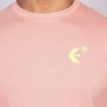 Men’s Dusty Pink Half Sleeve T-Shirt – Slim Fit Crew Neck Casual Essential