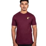 Men’s Maroon Half Sleeve T-Shirt – Slim Fit Crew Neck Casual Essential