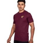 Men’s Maroon Half Sleeve T-Shirt – Slim Fit Crew Neck Casual Essential