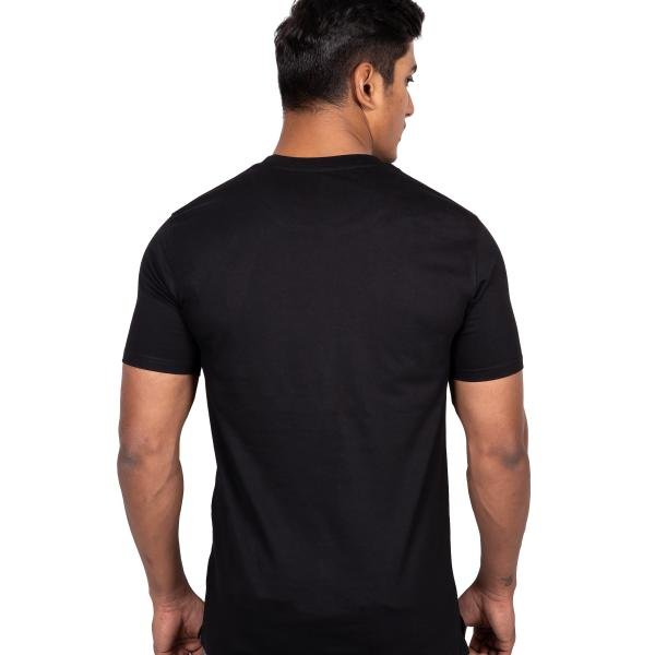 Men’s Classic Black Half Sleeve T-Shirt – Slim Fit Crew Neck Essential