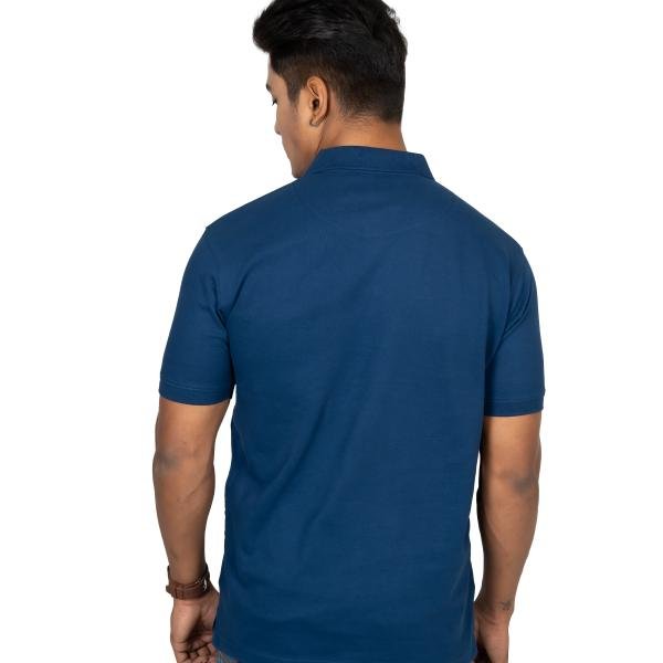 Men’s Navy Blue Polo T-Shirt – Smart Casual Comfort Fit