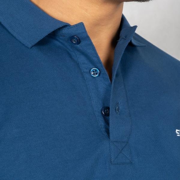 Men’s Navy Blue Polo T-Shirt – Smart Casual Comfort Fit