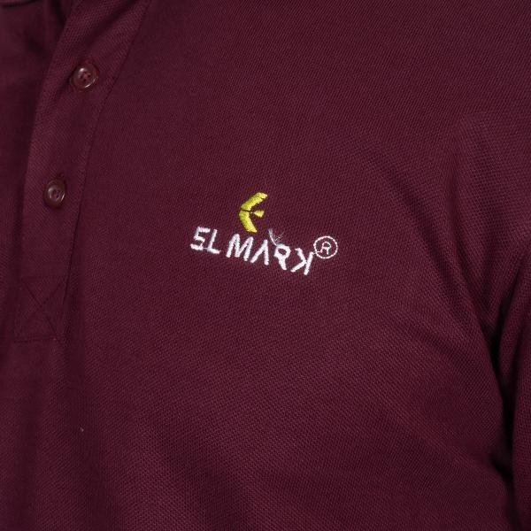 Men’s Solid Maroon Polo T-Shirt – Elegant Casual Fit
