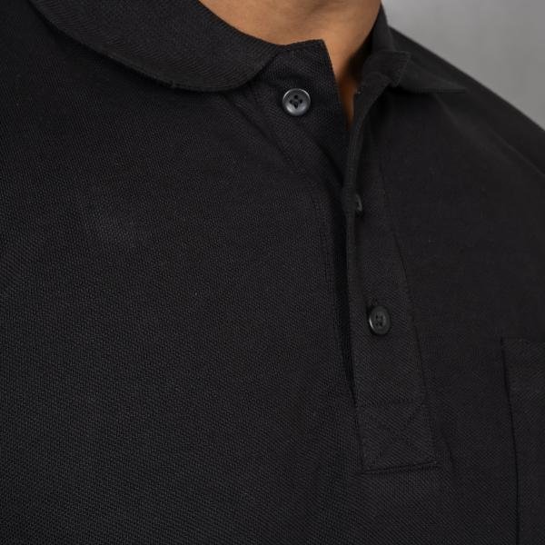 Premium Black Solid Polo T-Shirt for Men – Classic Fit Casual Wear