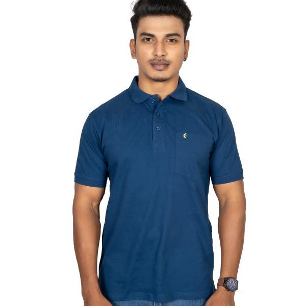 Men’s Navy Blue Polo T-Shirt – Premium Comfort Casual Wear